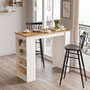 Hanah Home Mesa de Bar St1-Aw Pino Atlántico y Blanco
